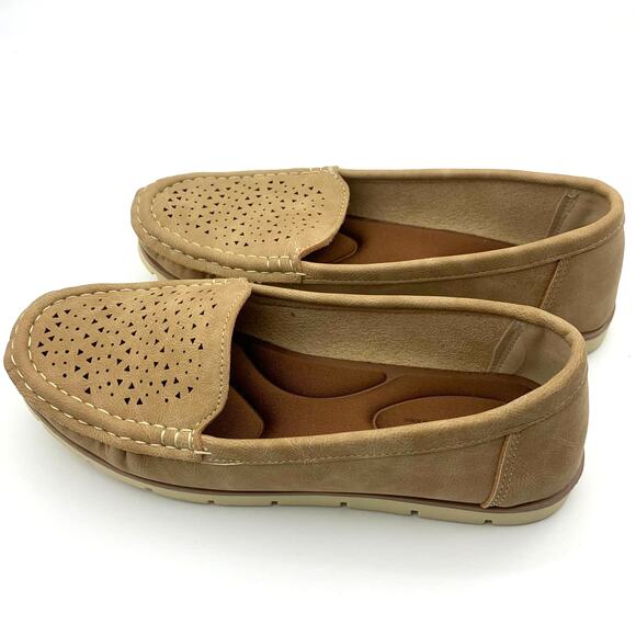 Loafer Flats Womens Size 8.5 Brown Faux Suede Slip On - Picture 2 of 6